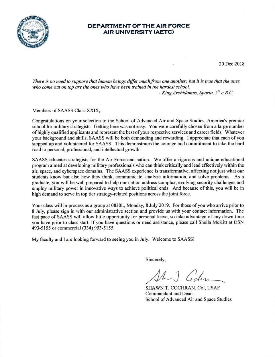 Air Force Letter Of Appreciation Template 3490